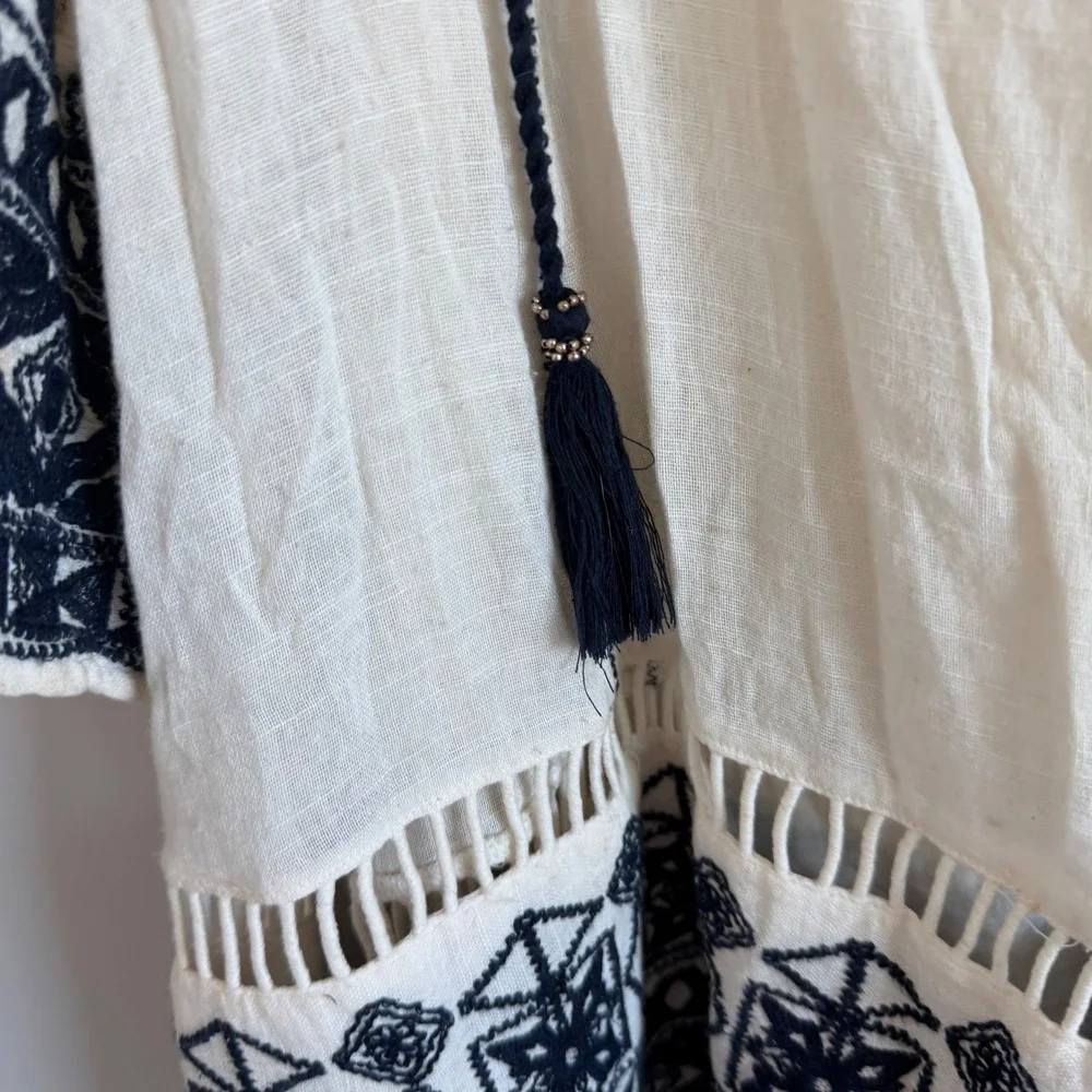 Free People Noyal Counting Stars Embroidered Tunic Size Large